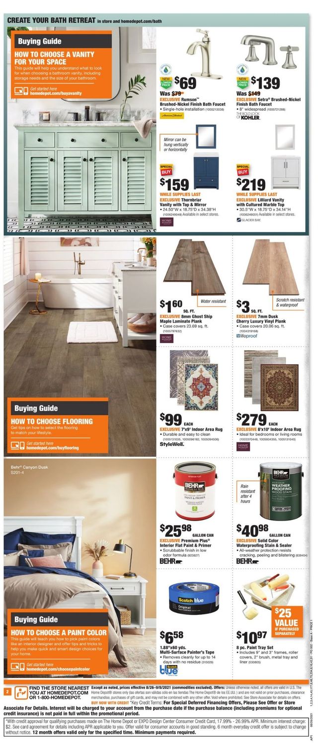 Home Depot Ad from 08/26/2021