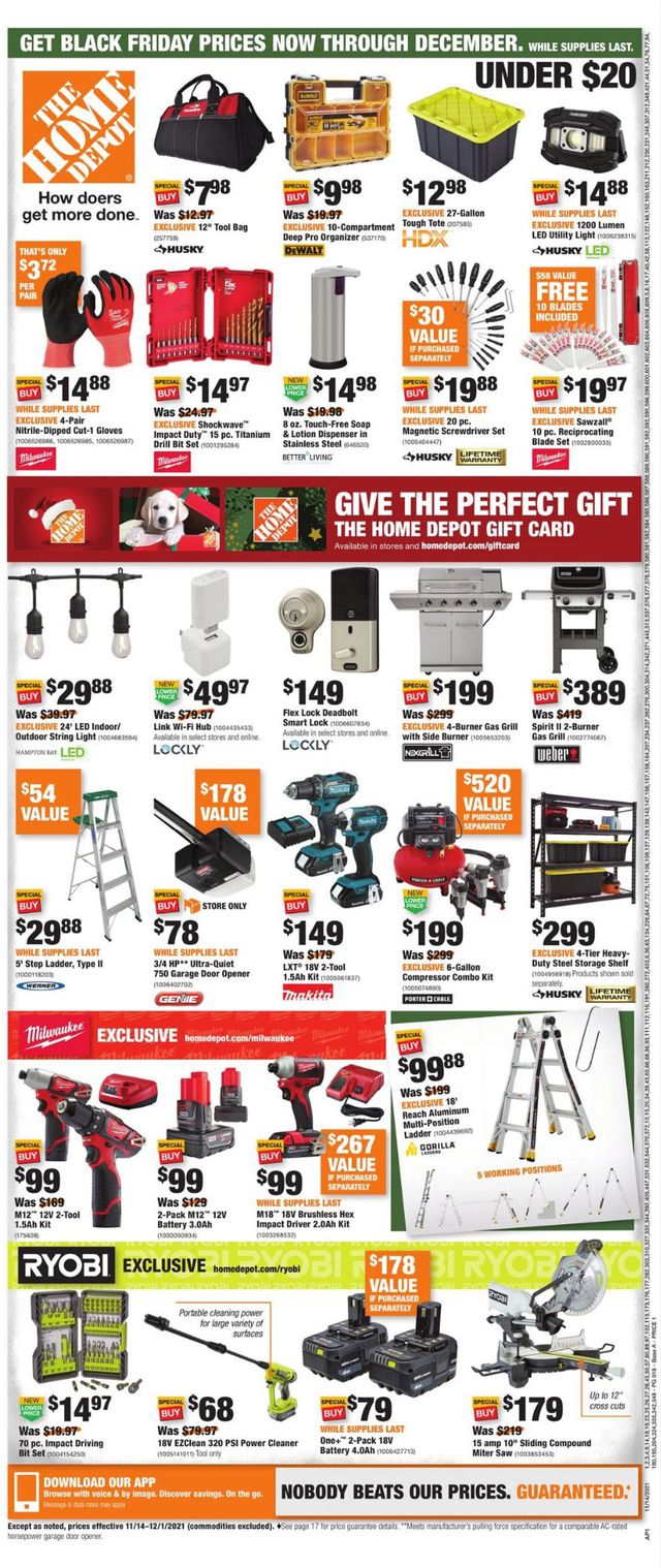 Home Depot Ad from 11/14/2021