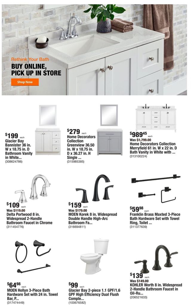 Home Depot Ad from 01/13/2022