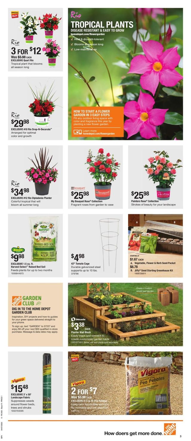 Home Depot Ad from 04/07/2022