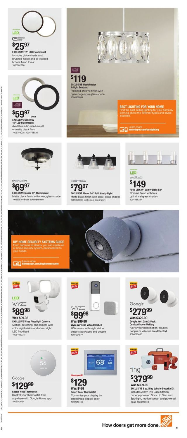 Home Depot Ad from 04/21/2022
