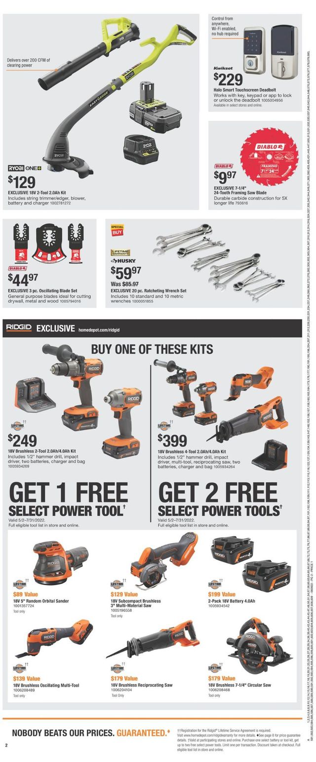 Home Depot Ad from 06/09/2022
