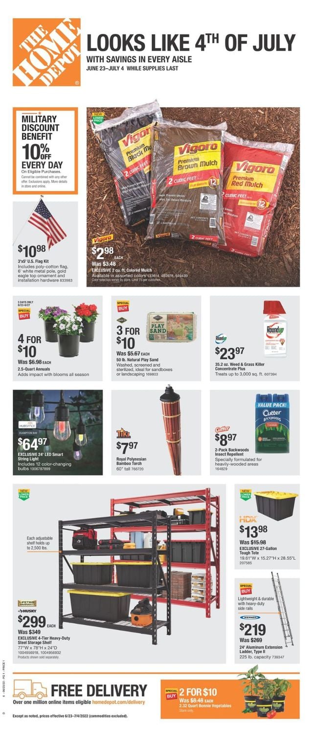 Home Depot Ad from 06/23/2022