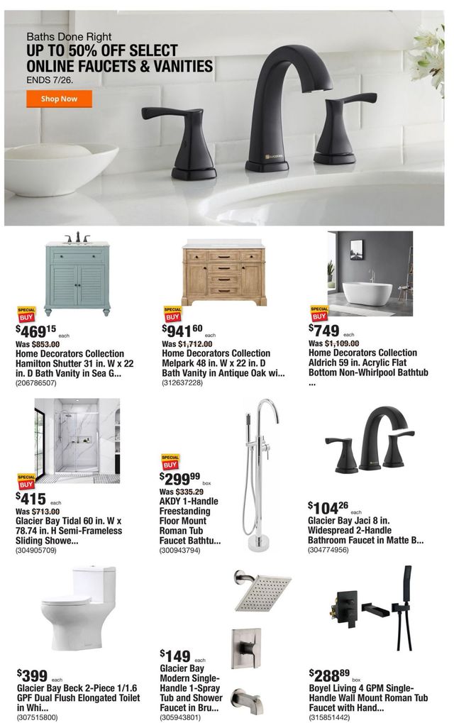 Home Depot Ad from 07/21/2022
