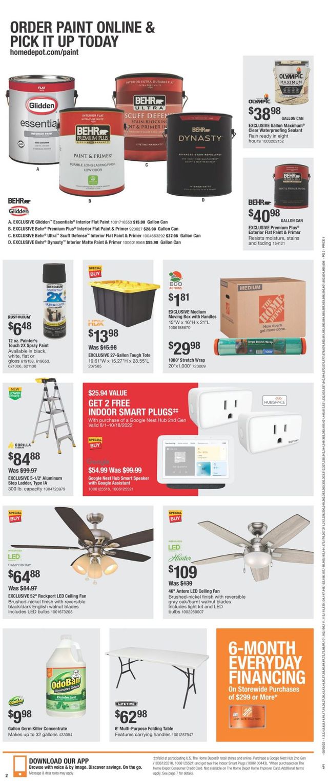 Home Depot Ad from 08/25/2022