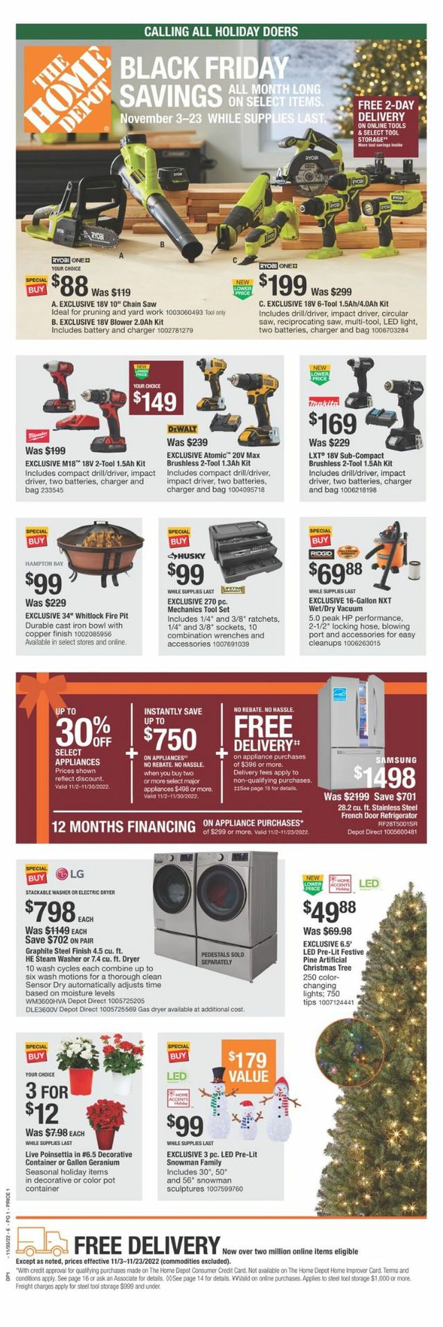 Home Depot Ad from 11/03/2022