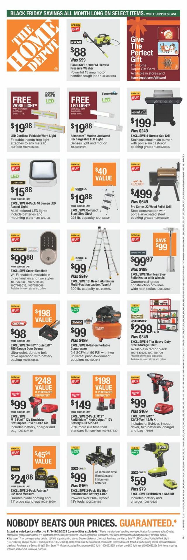 Home Depot Ad from 11/03/2022