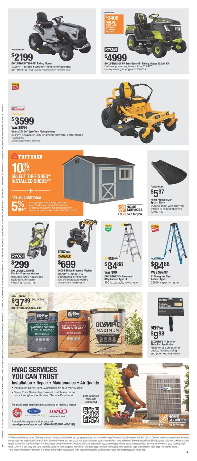Home Depot Ad from 06/08/2023
