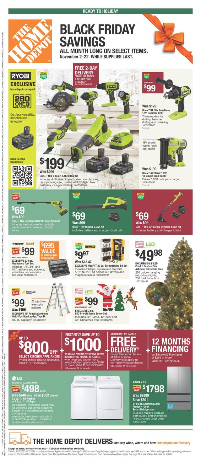 Home Depot Ad from 11/02/2023