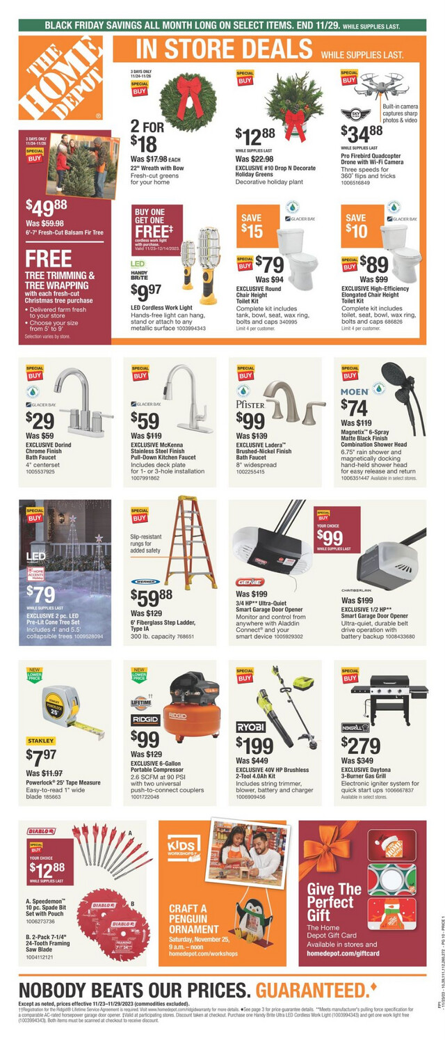 Home Depot Ad from 11/23/2023