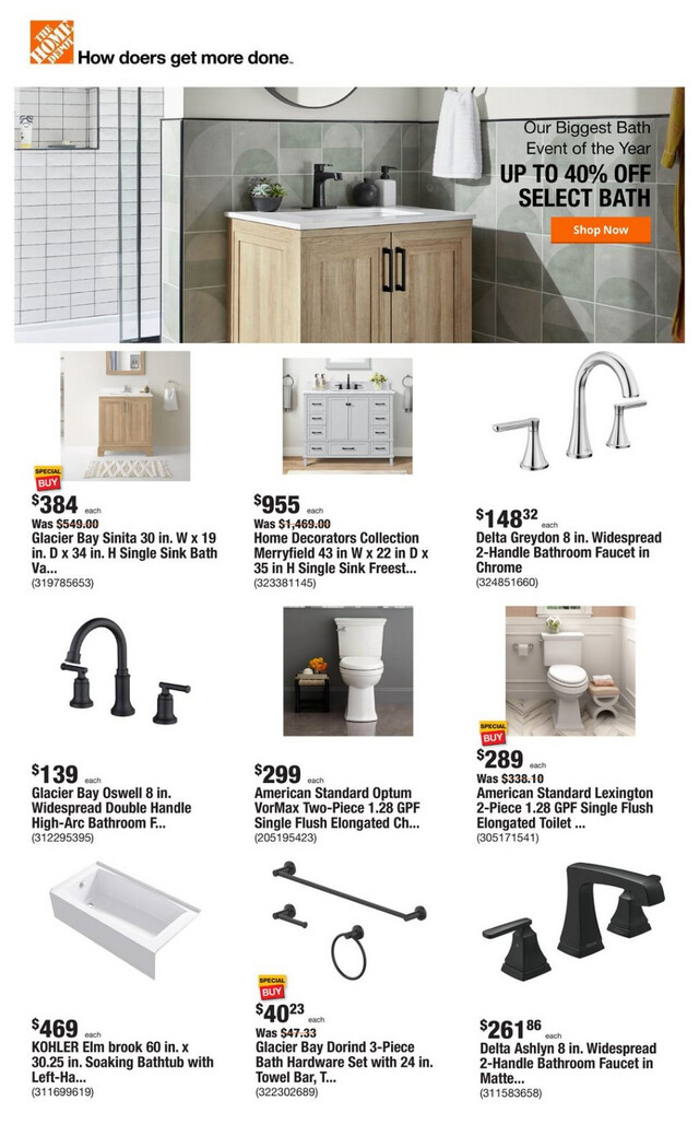 Home Depot Ad from 01/25/2024