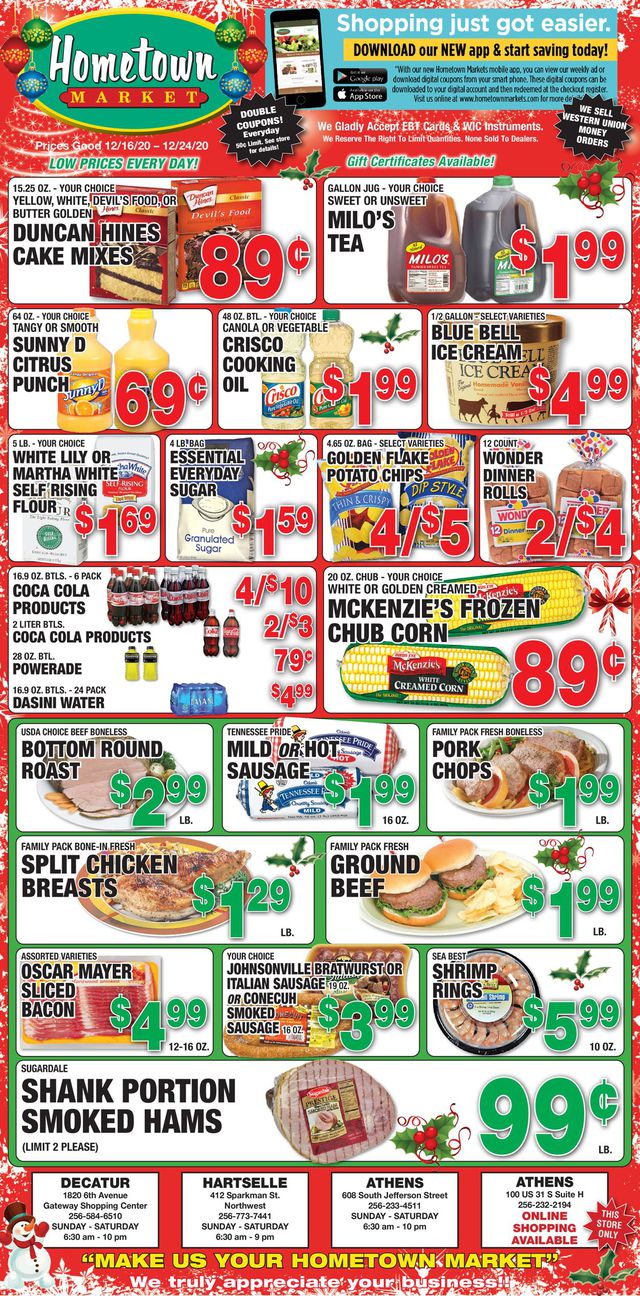 Hometown Market Ad from 12/16/2020