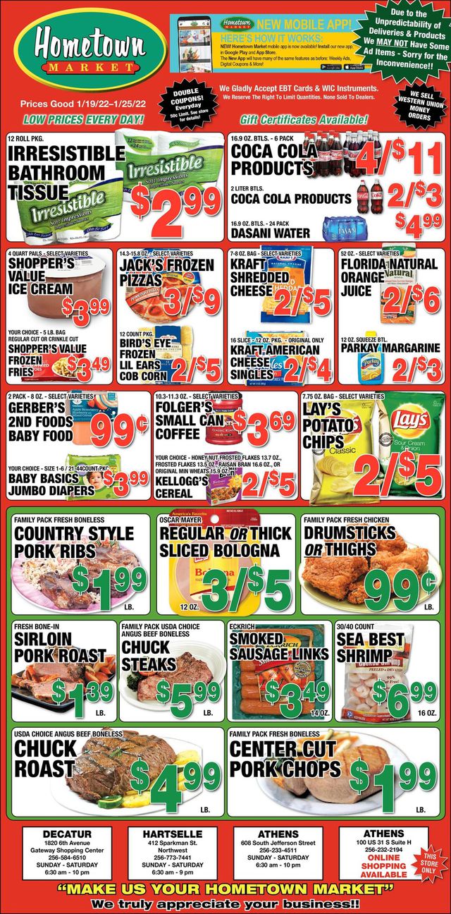Hometown Market Ad from 01/19/2022