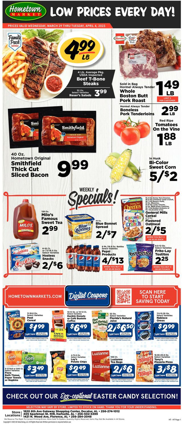 Hometown Market Ad from 03/29/2023