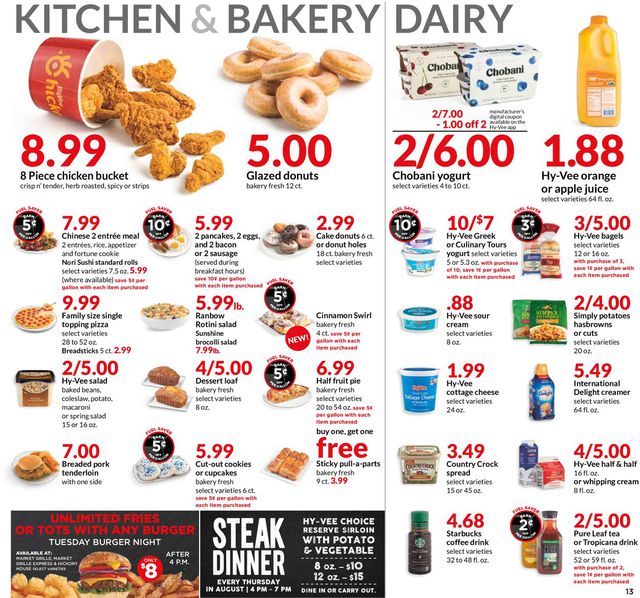 HyVee Ad from 08/21/2019