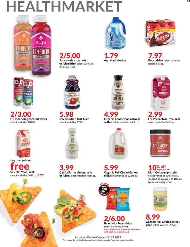 HyVee Ad from 10/16/2019