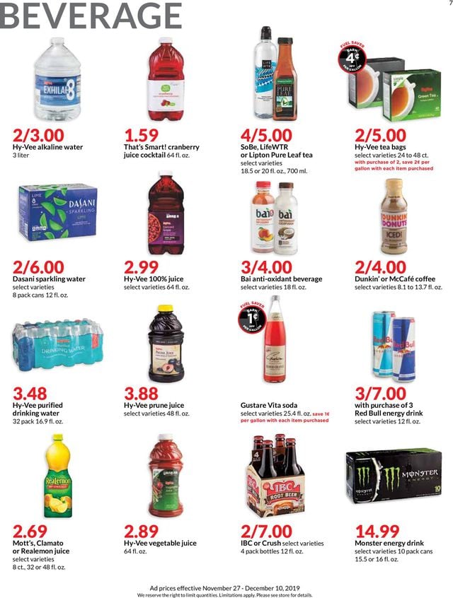 HyVee Ad from 11/27/2019
