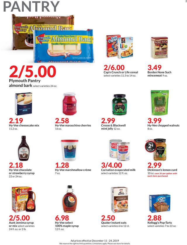 HyVee Ad from 12/11/2019