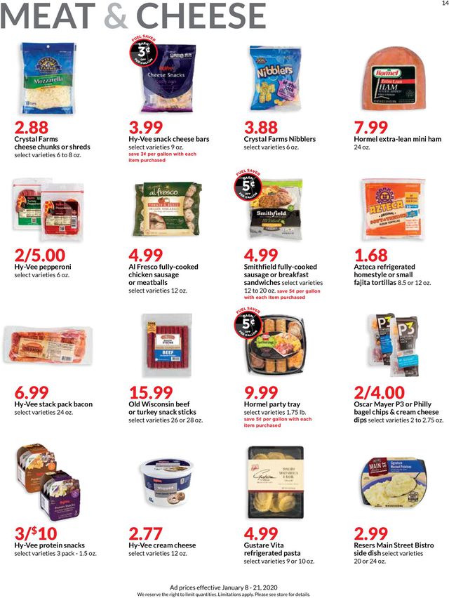 HyVee Ad from 01/08/2020