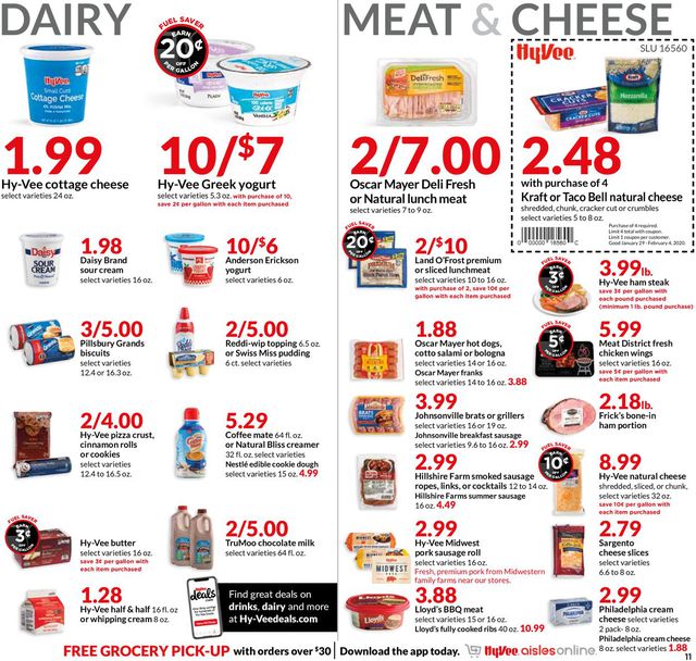 HyVee Ad from 01/29/2020