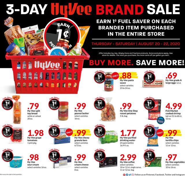 HyVee Ad from 08/20/2020