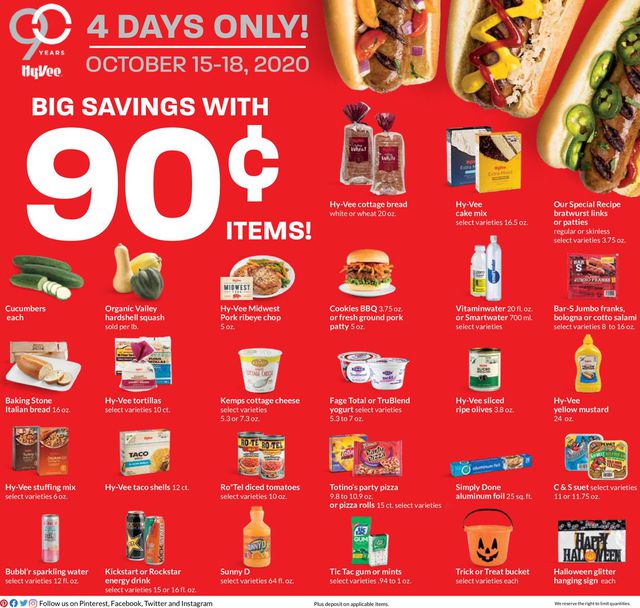 HyVee Ad from 10/15/2020
