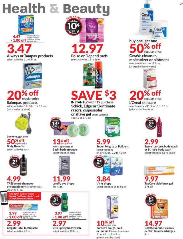 HyVee Ad from 10/27/2021