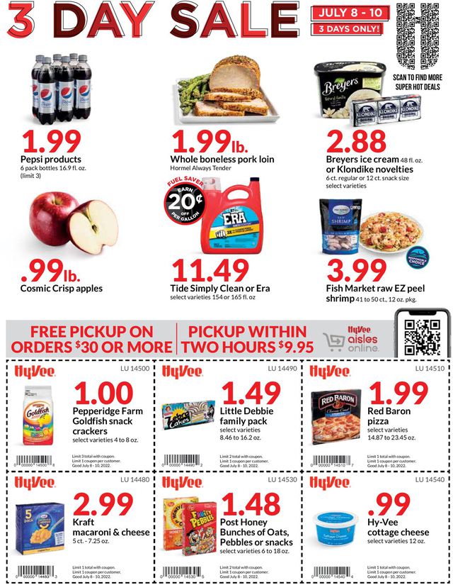 HyVee Ad from 07/08/2022