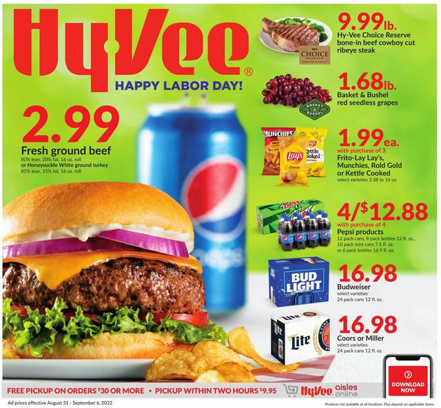 HyVee Ad from 08/31/2022