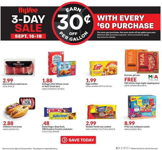 HyVee Ad from 09/16/2022