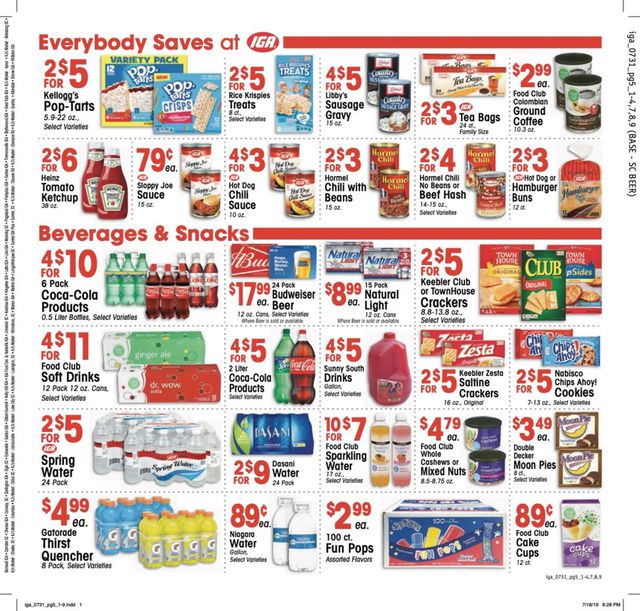 IGA Ad from 07/31/2019