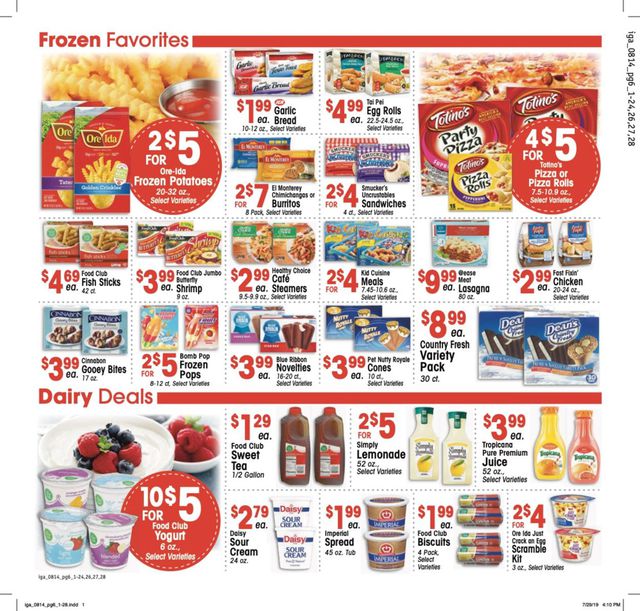 IGA Ad from 08/14/2019