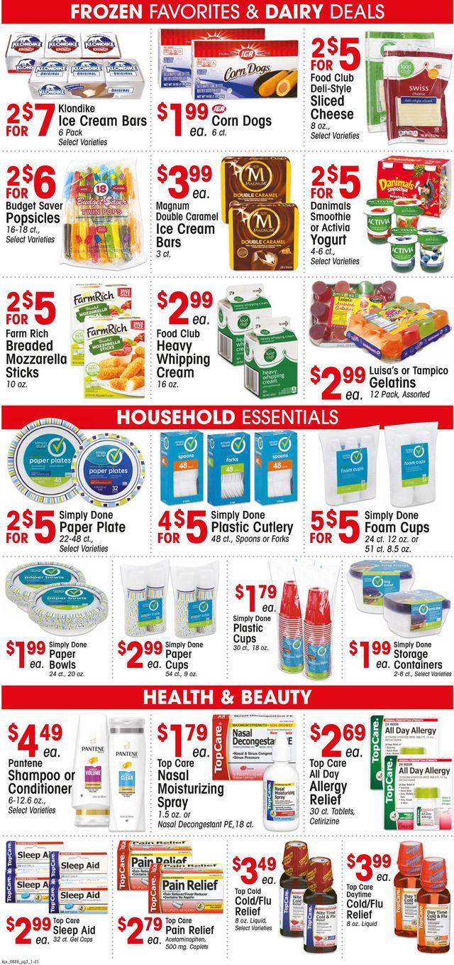 IGA Ad from 08/26/2020