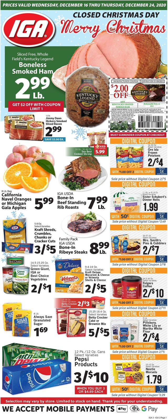 IGA Ad from 12/16/2020