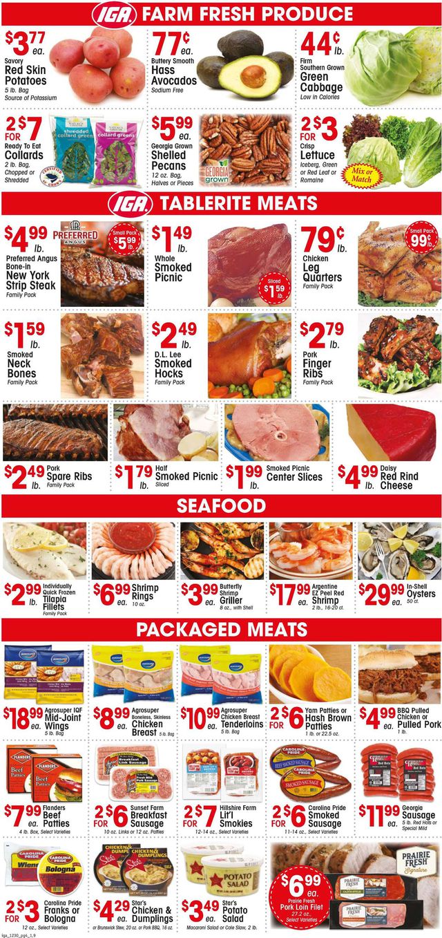 IGA Ad from 12/30/2020