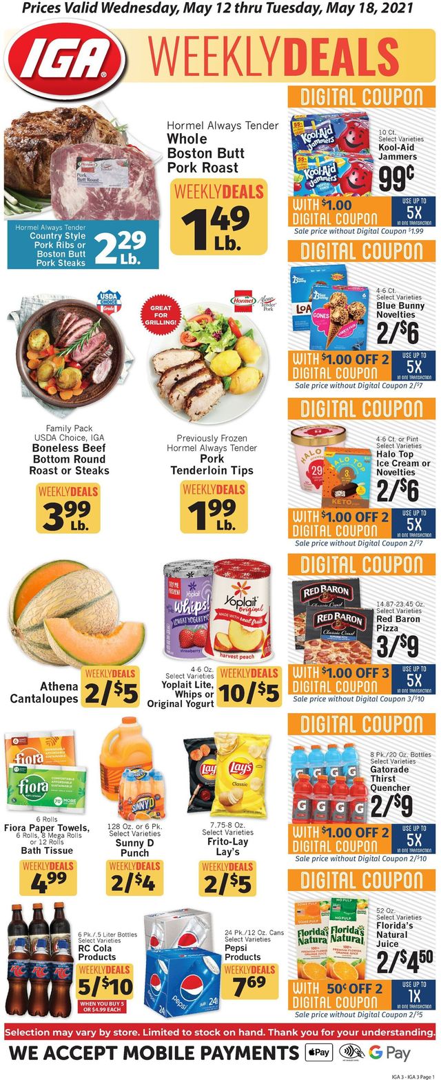 IGA Ad from 05/12/2021