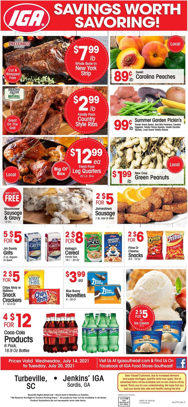 IGA Ad from 07/14/2021