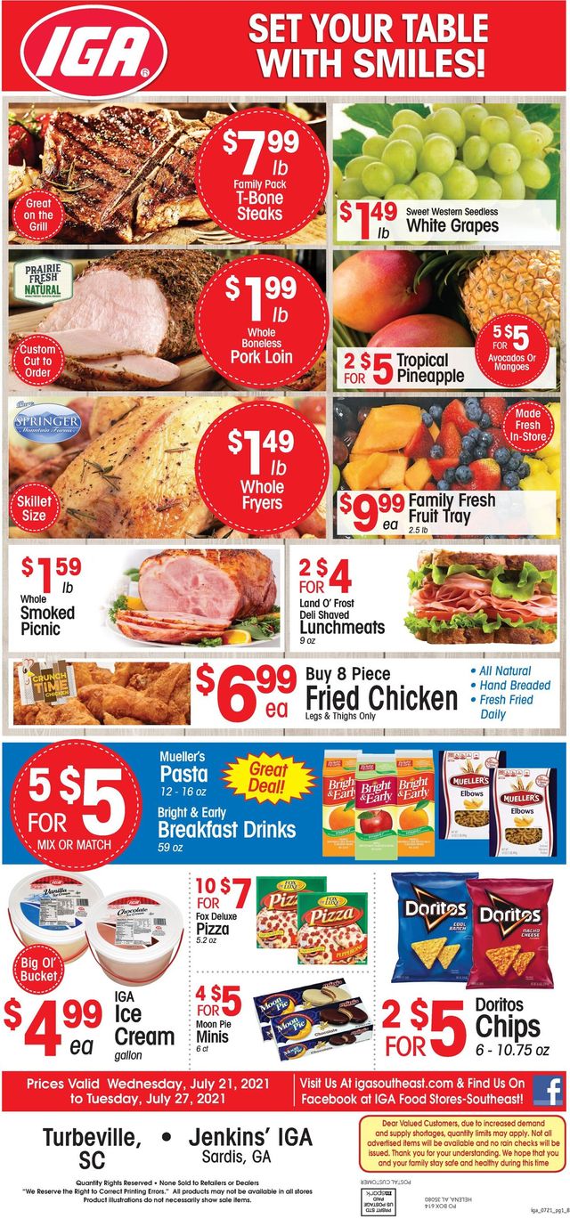 IGA Ad from 07/21/2021