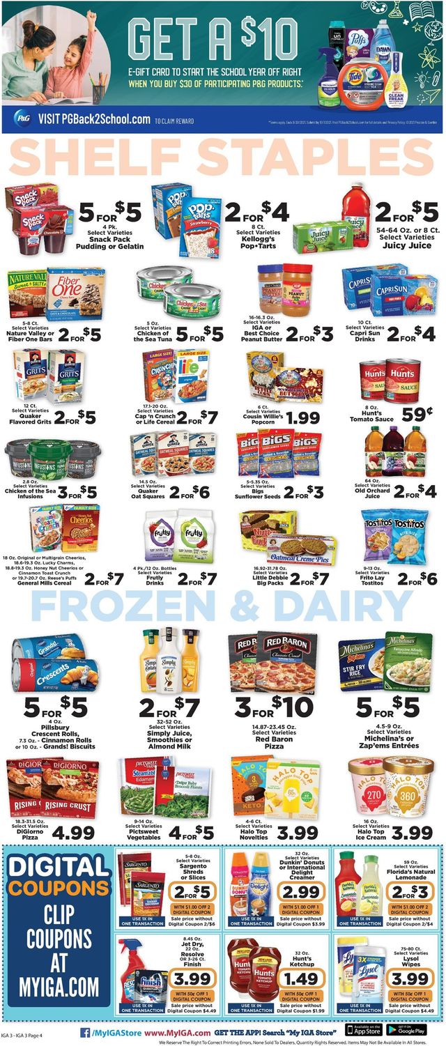 IGA Ad from 07/28/2021