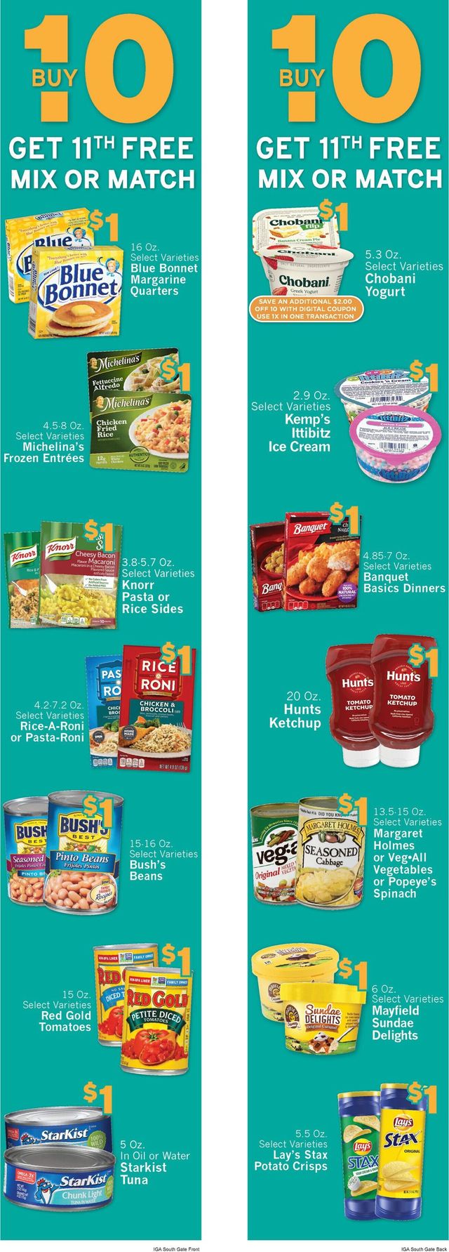 IGA Ad from 08/25/2021
