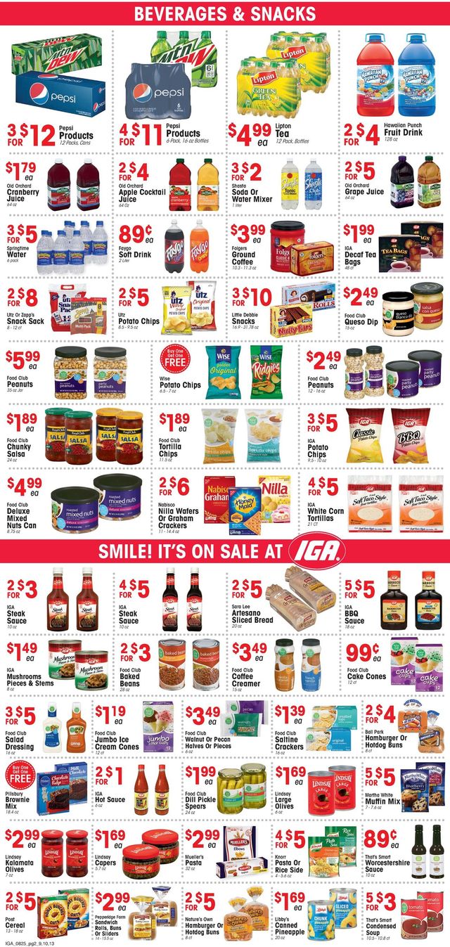 IGA Ad from 08/25/2021