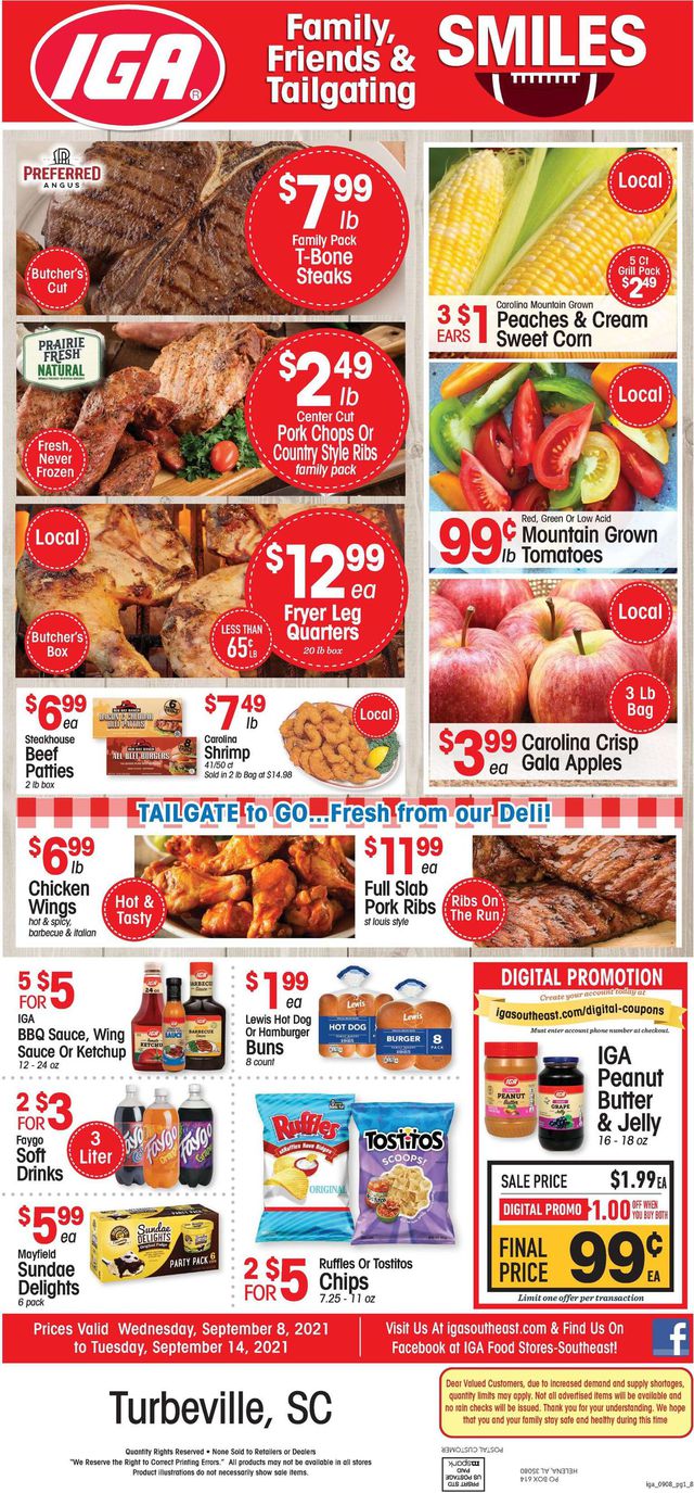 IGA Ad from 09/08/2021