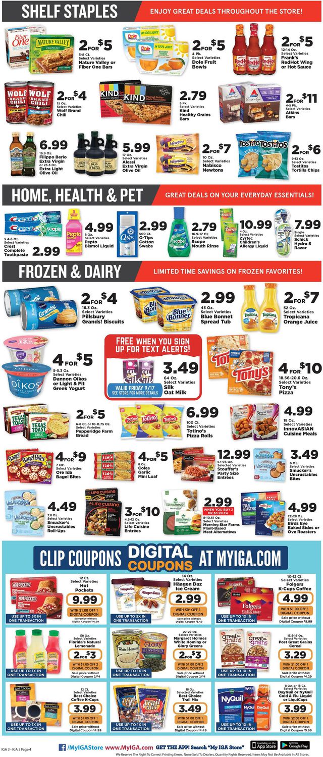 IGA Ad from 09/15/2021