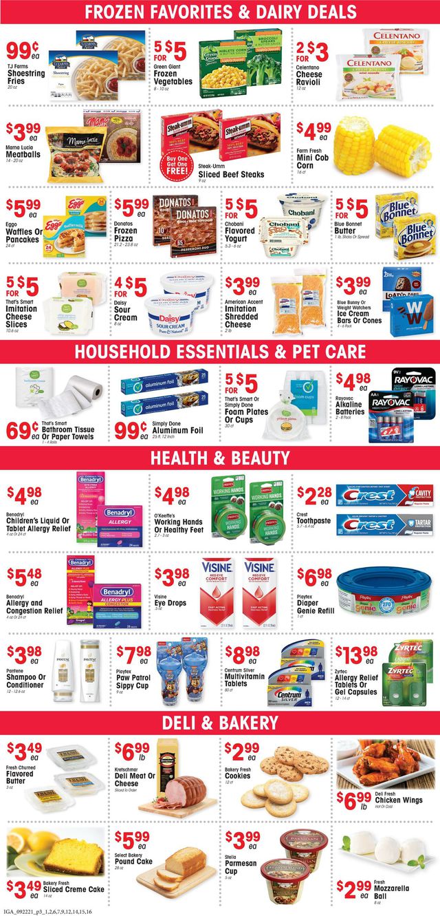 IGA Ad from 09/22/2021