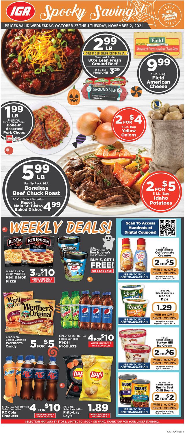 IGA Ad from 10/27/2021