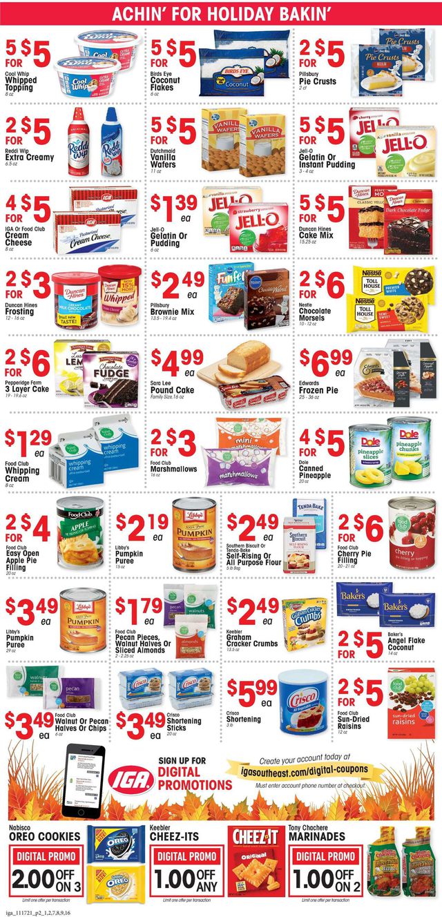 IGA Ad from 11/17/2021