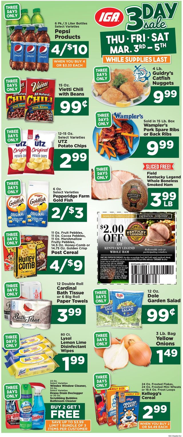 IGA Ad from 03/02/2022