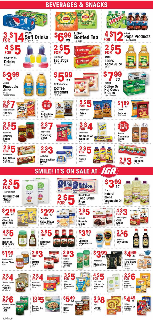 IGA Ad from 09/21/2022