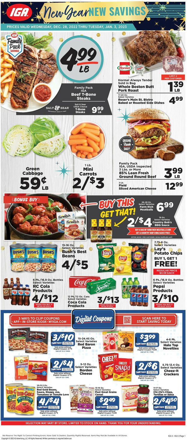 IGA Ad from 12/28/2022