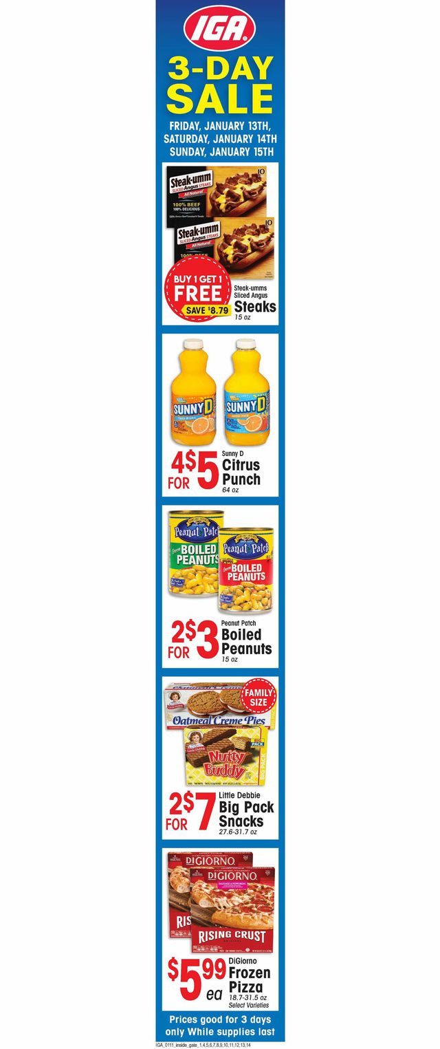 IGA Ad from 01/11/2023